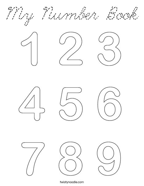Numbers Coloring Page
