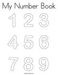 My Number Book Coloring Page