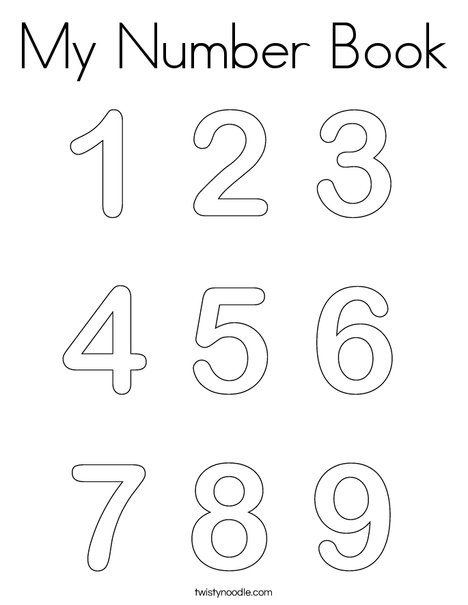 Numbers Coloring Page