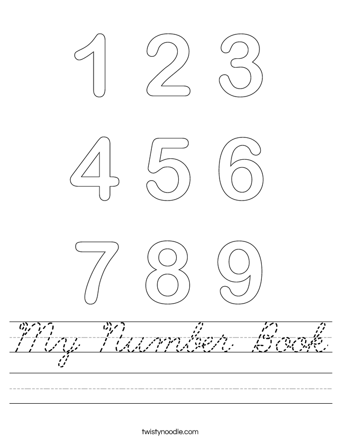 My Number Book Worksheet