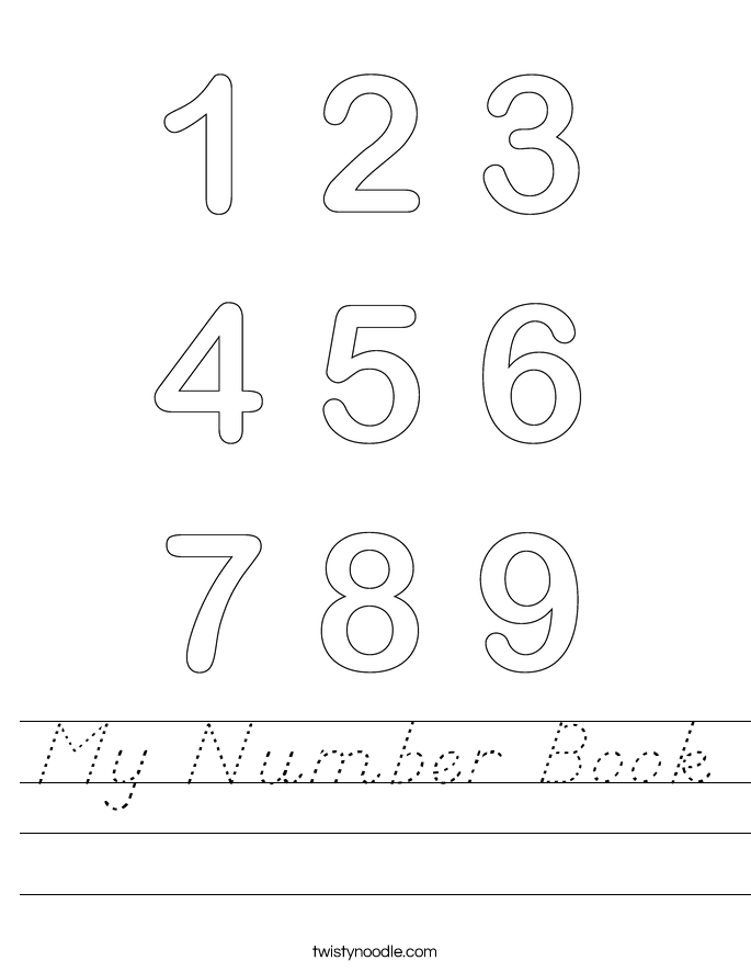 My Number Book Worksheet