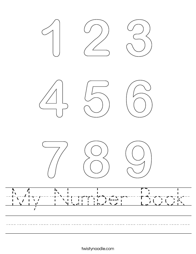 My Number Book Worksheet