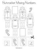 Nutcracker Missing Numbers Coloring Page
