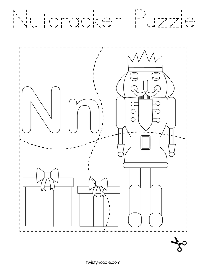 Nutcracker Puzzle Coloring Page