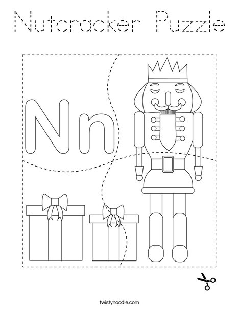 Nutcracker Puzzle Coloring Page