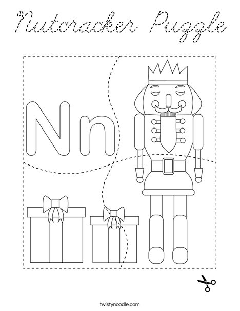 Nutcracker Puzzle Coloring Page