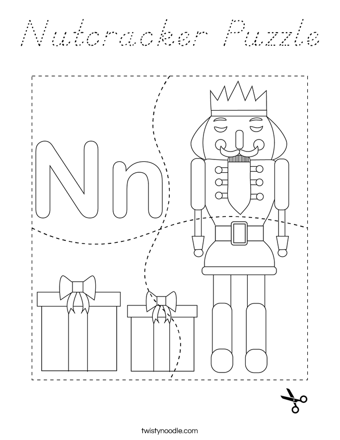 Nutcracker Puzzle Coloring Page