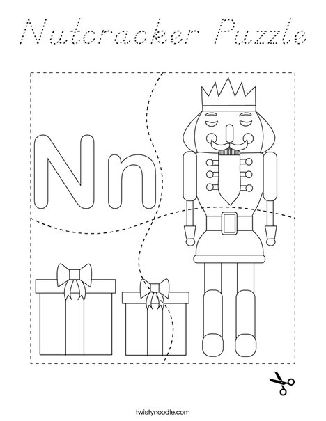 Nutcracker Puzzle Coloring Page