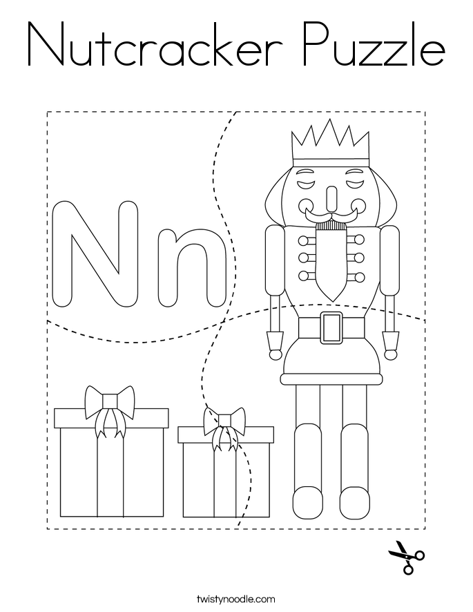 Nutcracker Puzzle Coloring Page