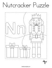 Nutcracker Puzzle Coloring Page