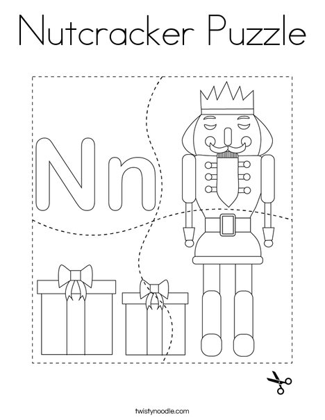Nutcracker Puzzle Coloring Page