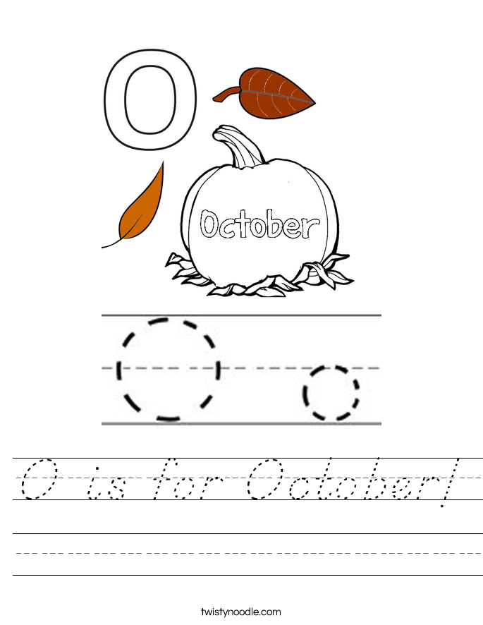 O is for October! Worksheet