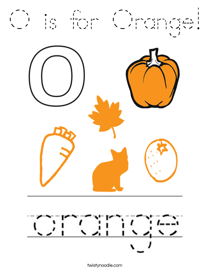 O is for Orange! Coloring Page