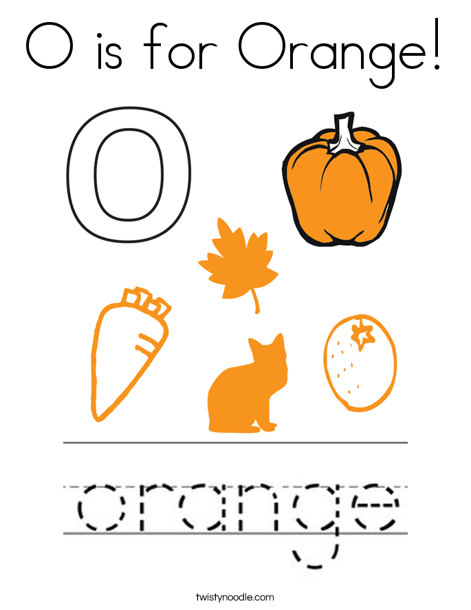 O is for Orange! Coloring Page