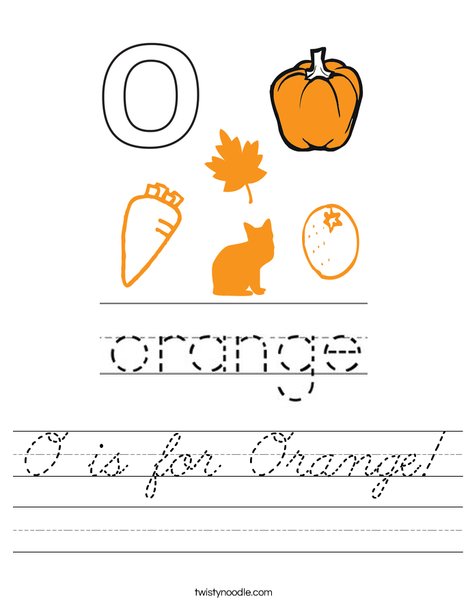 O is for Orange! Worksheet