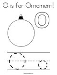 O is for Ornament! Coloring Page
