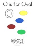 O is for Oval Coloring Page