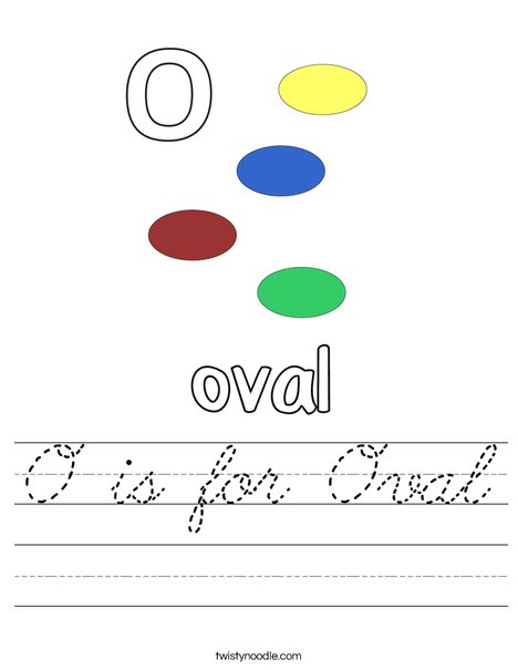O is for Oval Worksheet