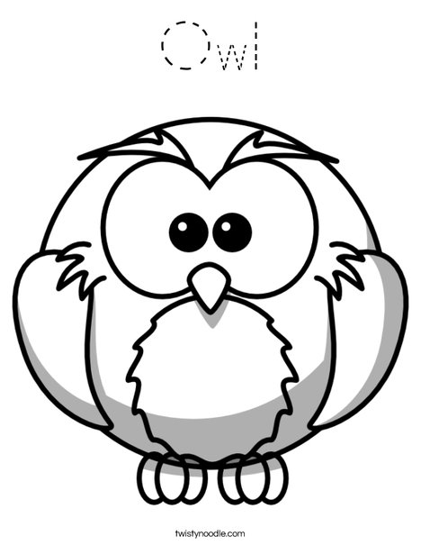 O is for Owl Coloring Page