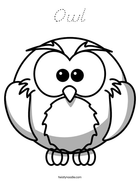 O is for Owl Coloring Page