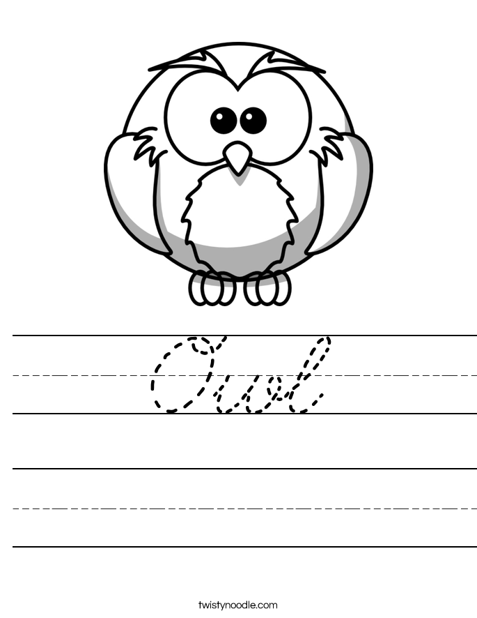 Owl Worksheet