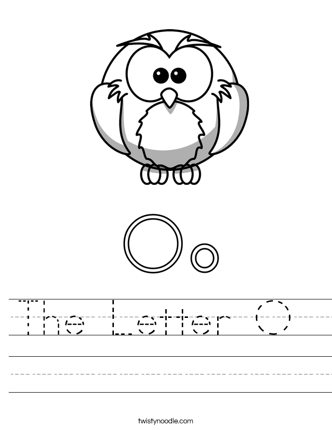 The Letter O Worksheet - Twisty Noodle