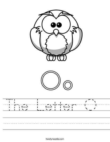 Letter O for Owl Worksheet