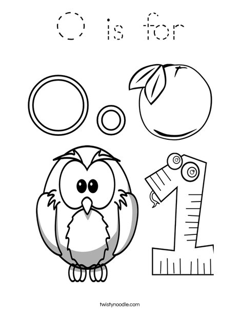 O is for Coloring Page