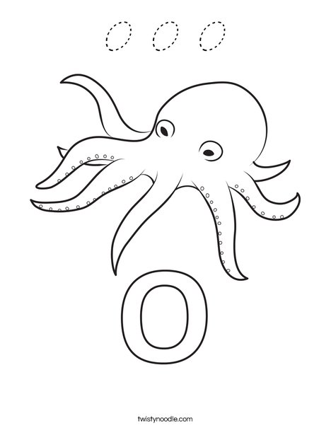 O Octopus Coloring Page
