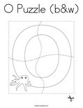 O Puzzle (b&w) Coloring Page