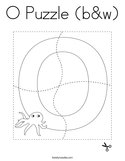 O Puzzle (b&w) Coloring Page
