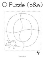 O Puzzle (b&w) Coloring Page