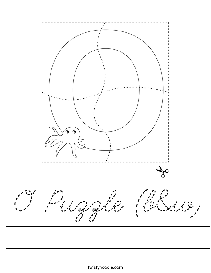 O Puzzle (b&w) Worksheet