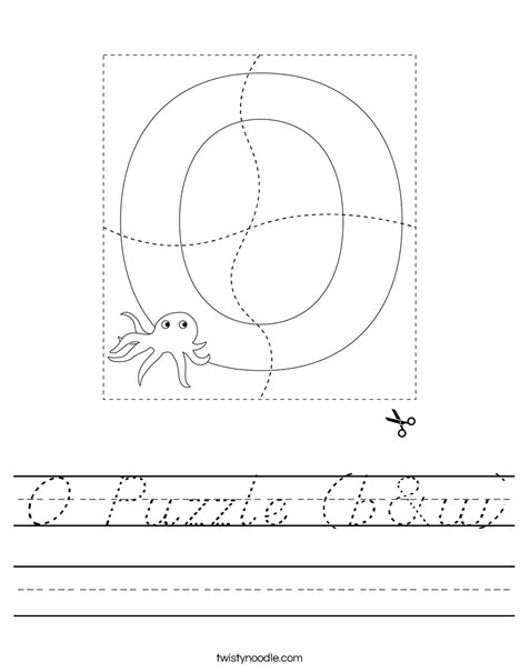 O Puzzle (b&w) Worksheet