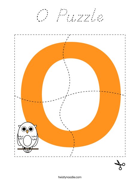 O Puzzle Coloring Page
