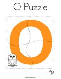 O Puzzle Coloring Page