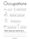 Occupations Coloring Page