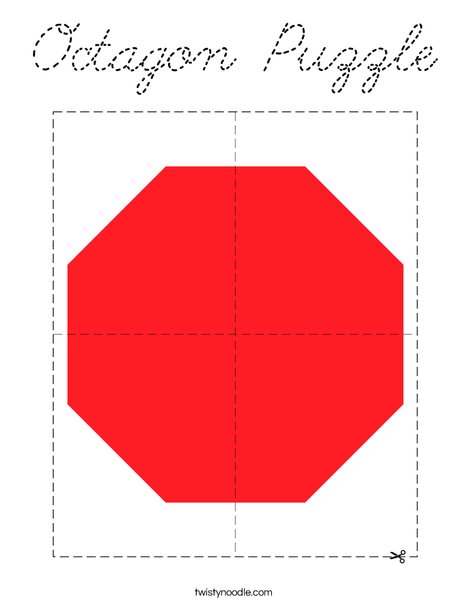 Octagon Puzzle Coloring Page