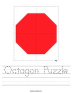 Octagon Puzzle Handwriting Sheet