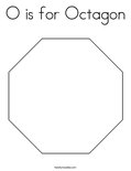O is for OctagonColoring Page