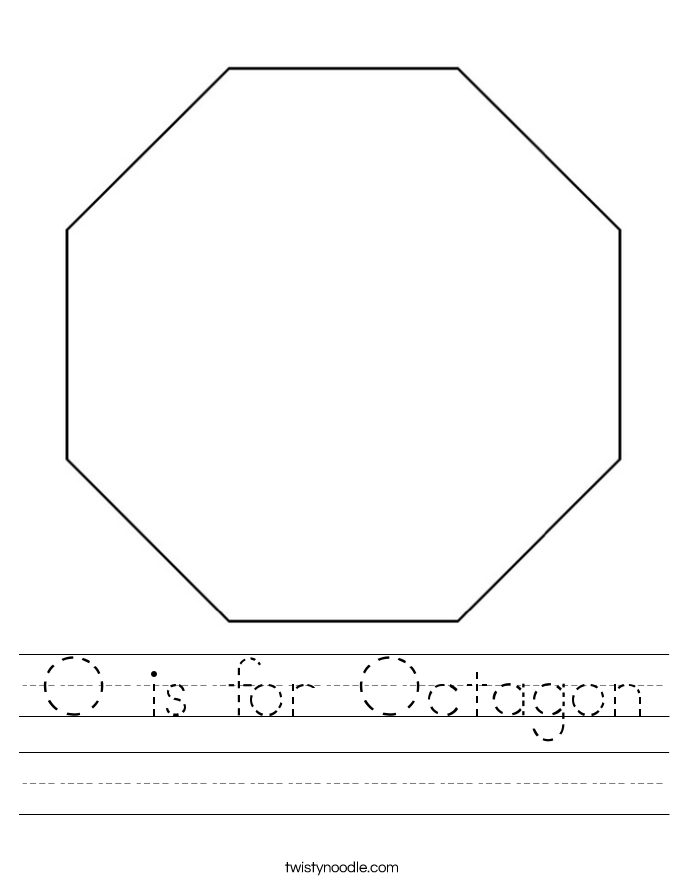 O is for Octagon Worksheet