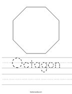 Octagon Handwriting Sheet