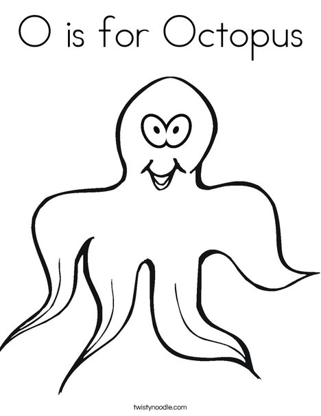 Smiling Octopus Coloring Page