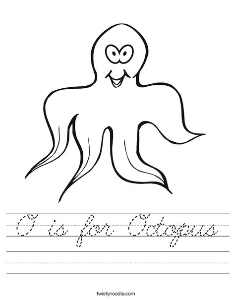 Smiling Octopus Worksheet