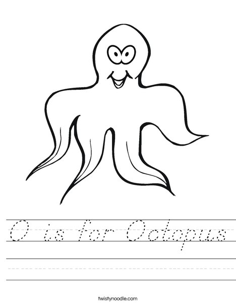 Smiling Octopus Worksheet