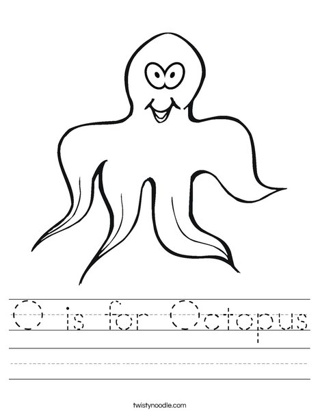 Smiling Octopus Worksheet