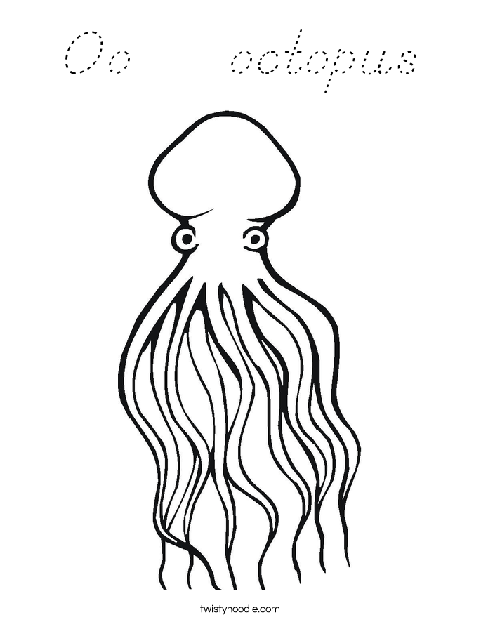 Oo    octopus Coloring Page