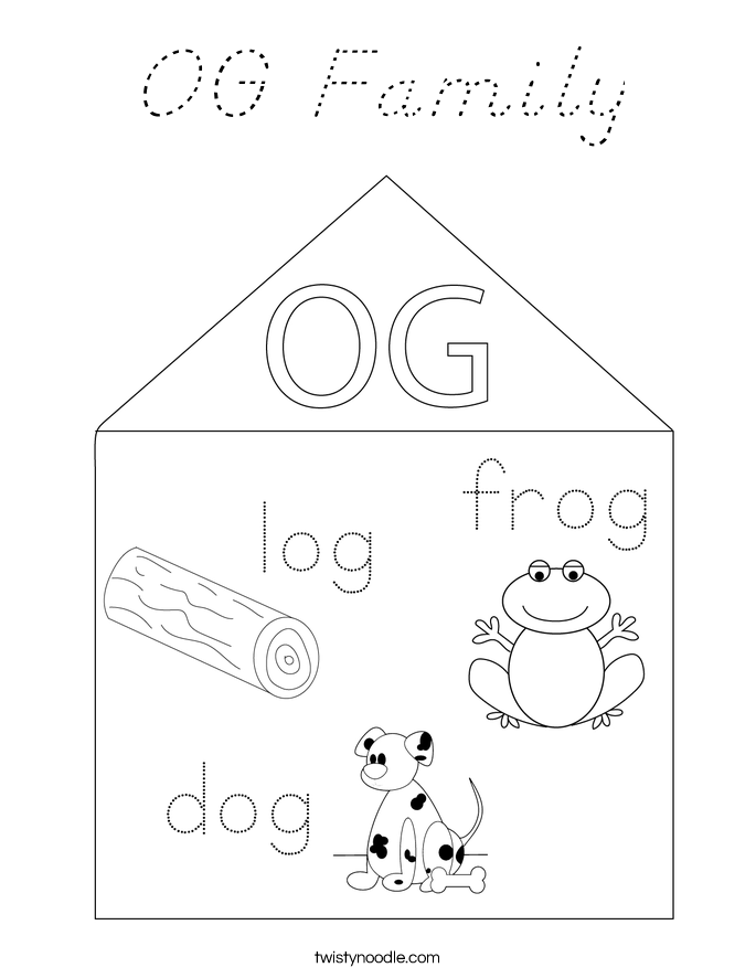 OG Family Coloring Page