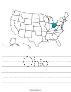 Ohio Handwriting Sheet