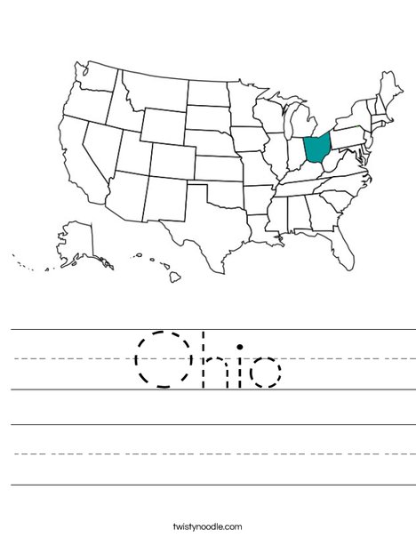 Ohio Worksheet - Twisty Noodle